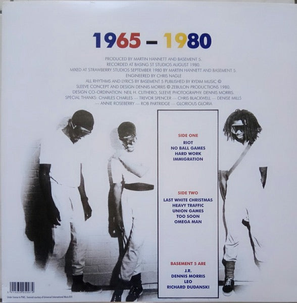 Image of Back Cover of 2235078E: 12" - BASEMENT 5, 1965-1980 (Pias; PIA56580LP, Belgium 2017 Reissue, Booklet)   NEW/NEW