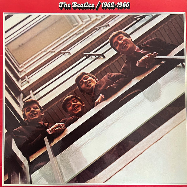 Image of Front Cover of 2xLP - VG/G+ - THE BEATLES, 1962-1966 (Apple Records; PCSP 717, UK 1973, Laminated Gatefold Sleeve, 2 Inners, All 4 corners cut diagonally on both inners), Disc 2 is VG+, Disc 1 is more G and has lot of hairlines and some circular marks,  ,  - 2516090C