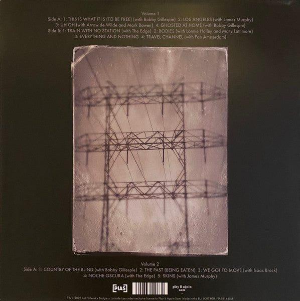 Image of Back Cover of 2315099C: 2xLP - LOL TOLHURST X BUDGIE X JACKNIFE LEE, Los Angeles (Play It Again Sam; PIASR1440LP, Europe 2023, 2 Inners, One Side Etched.) Still in, slightly torn, hype stickered shrinkwrap.  VG+/EX