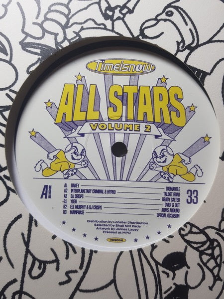 Image of Front Cover of 2315111C: LP - VARIOUS, All Stars Volume 2 (Timeisnow; TIN014, UK 2021) Plain sleeve. Surface marks and scuffs  /VG
