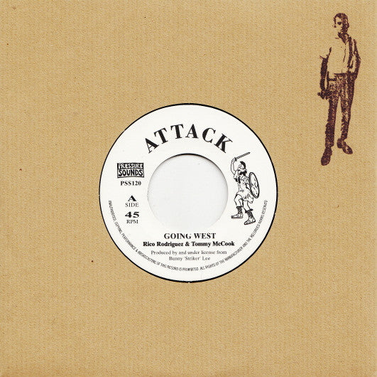 Image of Front Cover of 7" - /VG+ - RICO RODRIGUEZ & TOMMY MCCOOK / BUNNY LEE ALL STARS, Going West / Joe Lewis (Pressure Sounds; PSS120, UK 2017 Reissue), SWOL,  - 4426277E