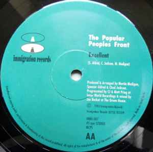 Image of Back Cover of 12" - /VG - THE POPULAR PEOPLES FRONT*, (Come On Baby) Let It Burn (Immigration Records; IMMI 007, UK 1993), few faint marks - minor. lots of spindle marks,  - 2345077S