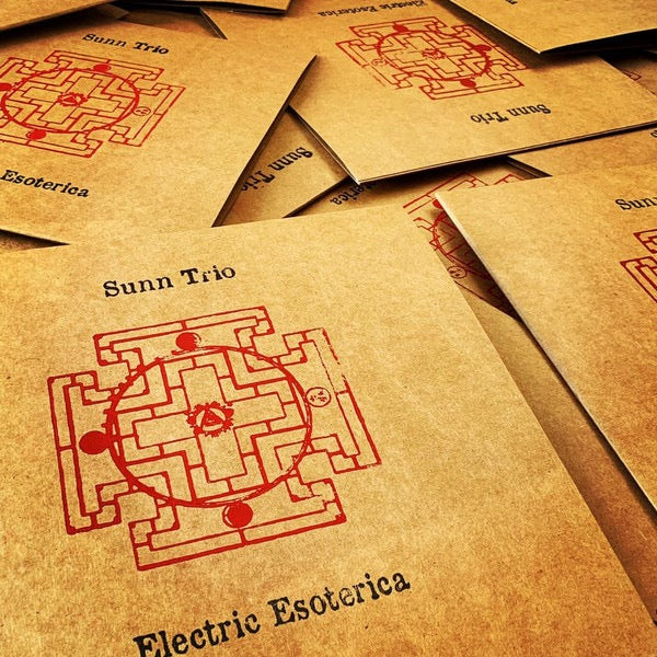 Image of Front Cover of 2315135C: LP - SUNN TRIO, Electric Esoterica (; kHz - 1003, US 2019, White Label Promo, Screenprinted Sleeve, Insert)   VG+/VG+