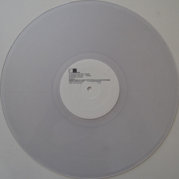 Image of Front Cover of 12" - /VG+ - HIRONORI TAKAHASHI, Orgaza / Werzes (Aimersse.org; EM003, Italy 2011, Plain Sleeve, Clear Vinyl), ,  - 2345123S