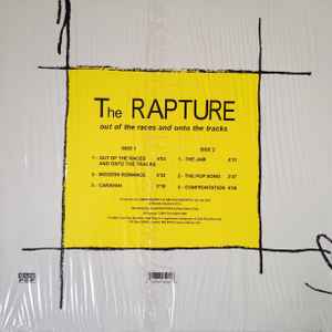Image of Back Cover of Mini-LP - VG/VG+ - RAPTURE, Out Of The Races And Onto The Tracks (Sub Pop; SP 505, US 2001, Insert, White Vinyl), Light edge wear,  - 3846114S