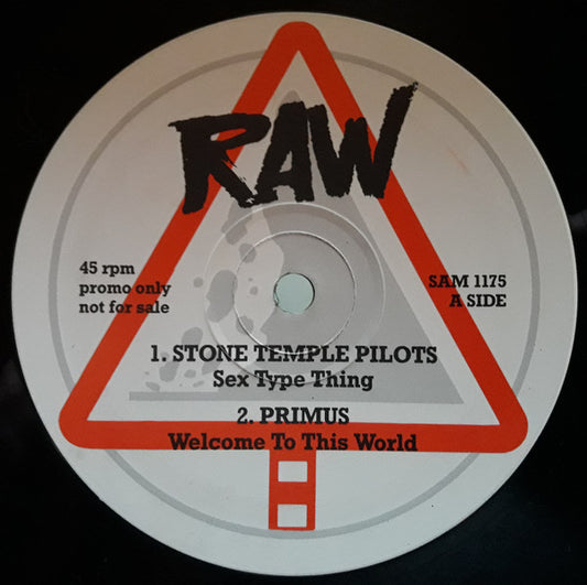 Image of Front Cover of 12" - VG+/VG - VARIOUS, Rock Ahead (EastWest; SAM 1175, UK 1993, Promo, Company Sleeve), Strong VG. Light ring wear, hairline marks., A1 - Stone Temple Pilots - Sex Type ThingA2 - Primus - Welcome To This WorldB1 - Dream Theater - Pull Me Under (Edit)B2 - Pantera - Mouth For War - 2315236C