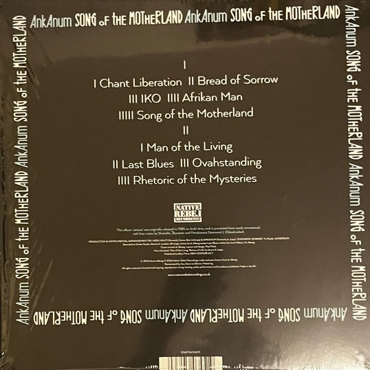 Image of Back Cover of 2xLP - NEW/NEW - ANKANUM, Song Of The Motherland (Native Rebel Recordings; NRR009LP, UK 2024 Reissue, Black Vinyl), ,  - 2335083E