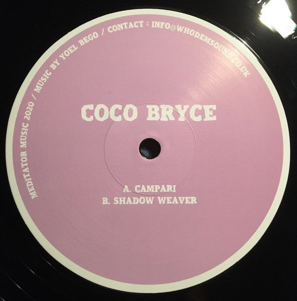 Image of Front Cover of 12" - /VG+ - COCO BRYCE, Campari / Shadow Weaver (Meditator Music; MEDITATOR021, UK 2020), ,  - 4216473C