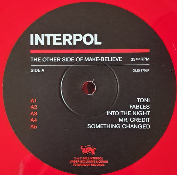 Image of Label Cover of LP - VG+/VG+ - INTERPOL, The Other Side Of Make-Believe (Matador; OLE1875LP, Europe 2022, Inner, Red Vinyl), ,  - 4046202S