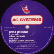 Image of Label Cover of 12" - F/G+ - AG SYSTEMS, Unda Ground / Deeper Unda Ground (Stompin Choonz; ST 29, UK 1999, Company Sleeve), General wear and scuffs to both sleeve and disc. , A		Unda GroundAA		Deeper Unda Ground - 2415065C
