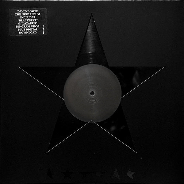 Image of Front Cover of LP - G+/VG+ - DAVID BOWIE, Blackstar   (ISO Records; 88875173871, Europe 2015, Die Cut Gatefold Sleeve, Booklet and clear thick plastic Inner, 180 Gram Vinyl, first European release, pressed at MPO.), Front Cover Torn in Two Places and Creased in One Place,  - 1126337E