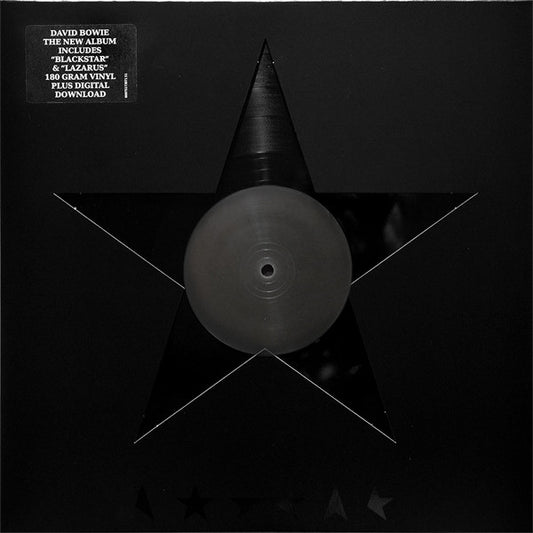 Image of Front Cover of LP - G+/VG+ - DAVID BOWIE, Blackstar   (ISO Records; 88875173871, Europe 2015, Die Cut Gatefold Sleeve, Booklet and clear thick plastic Inner, 180 Gram Vinyl, first European release, pressed at MPO.), Front Cover Torn in Two Places and Creased in One Place,  - 1126337E
