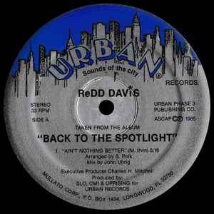 Image of Front Cover of 12" - /VG - REDD DAVIS, Ain't Nothing Better (Urban Records; none, US 1988), mottling on vinyl - minor otherwise vinyl close to VG+. red sleeve in shrink - opened. strong VG!!!,  - 2445096S
