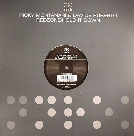 Image of Front Cover of 12" - VG/VG - RICKY MONTANARI & DAVIDE RUBERTO, Redzone / Hold It Down (NRK Sound Division; NRK075, UK 2002, Titled Company Sleeve), Sleeve has edge and corner wear; some creasing and scuffs too,  - 2415414C