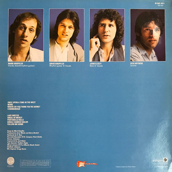 Image of Back Cover of LP - G+/VG - DIRE STRAITS, Communique (Vertigo Orange Labels; 9102 031, UK 1980s Reissue, Inner), Edge Wear,  - 2226099E