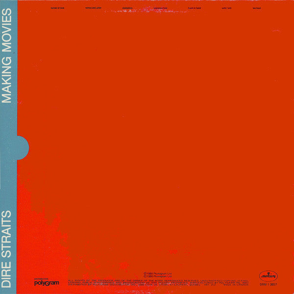 Image of Back Cover of LP - VG/VG - DIRE STRAITS, Making Movies (Mercury; SRM-1-3857, Canada 1980, Inner, Quality Pressing), ,  - 2616122C