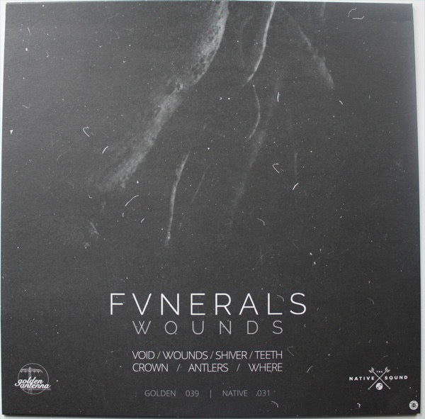 Image of Back Cover of 2415673C: LP - FVNERALS, Wounds (Golden Antenna Records; GOLDEN 039, UK 2016, Insert)   EX/VG
