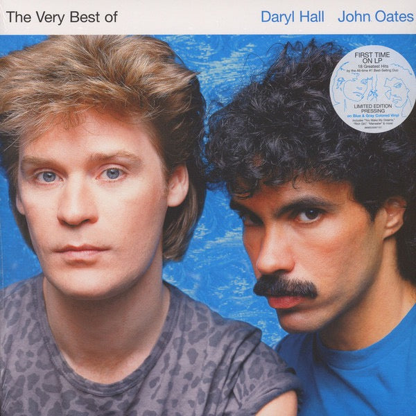 Image of Front Cover of 2xLP - VG+/EX - DARYL HALL JOHN OATES, The Very Best Of (RCA; 88985330971, Europe 2016 Reissue, Gatefold, Grey/Blue Vinyl), Still in shrinkwrap, wear to bottom left corner.,  - 3426211E