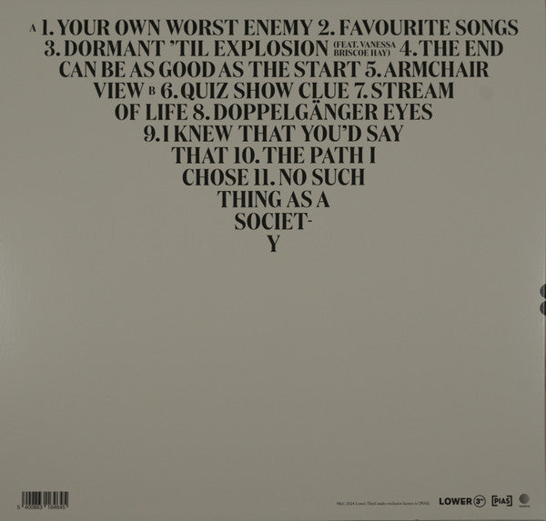Image of Back Cover of LP - VG+/VG+ - MAXIMO PARK, Stream Of Life (Lower Third; LWRTD007VI, Europe 2024, Inner), ,  - 2525030E