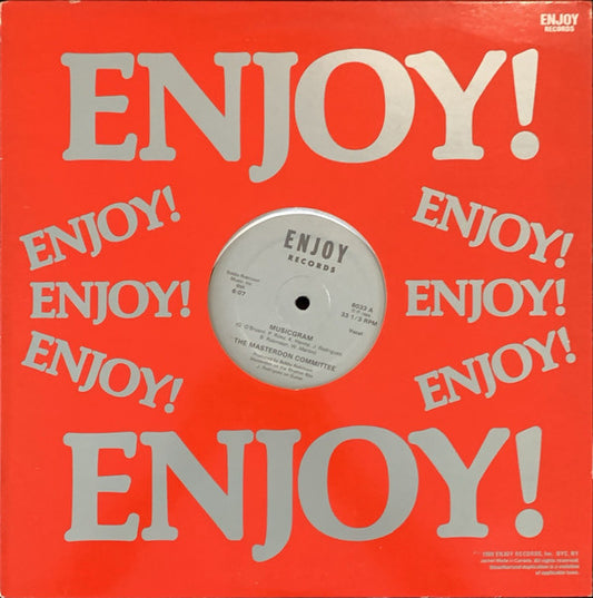 Image of Front Cover of 12" - VG+/VG+ - THE MASTERDON COMMITTEE, Musicgram (Enjoy Records; 6033, US 1984, Company Sleeve), Lightest of marks.,  - 2545090S
