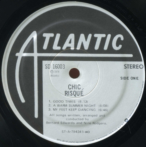 Image of Label Cover of LP - VG+/EX - CHIC, Risqu� (Atlantic; SD 16003, US 1979, Inner), Light wear to sleeve. Cut out.,  - 4446157S