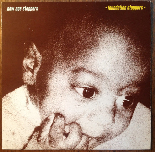 Image of Front Cover of LP - G+/VG - NEW AGE STEPPERS, Foundation Steppers (On-U Sound; ON-U LP 21, UK 1990s Reissue), Shiny clean copy. Sleeve is wavy from water exposure, still intact and looks nice.,  - 3446134S