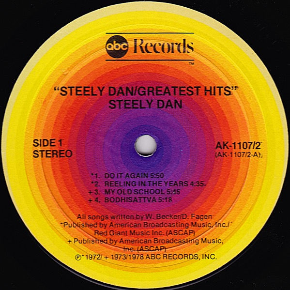 Image of Label Cover of 2xLP - VG/VG - STEELY DAN, Greatest Hits (ABC Records; AK-1107/2, Singapore & Malaysia 1978, Gatefold), Hairlines, storage marks. Ring and edge wear. ,  - 3846335S