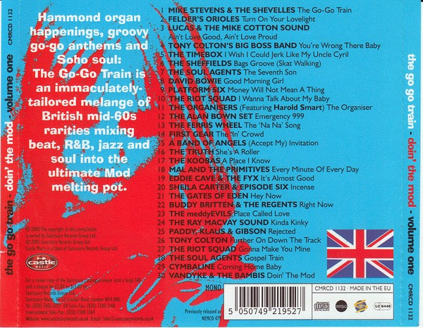 Image of Back Cover of CD - EX/EX - VARIOUS, Doin' The Mod Volume One - The Go Go Train (Castle Music; CMRCD 1132, UK 2005, Jewel Case), SEALED,  - 2535108E