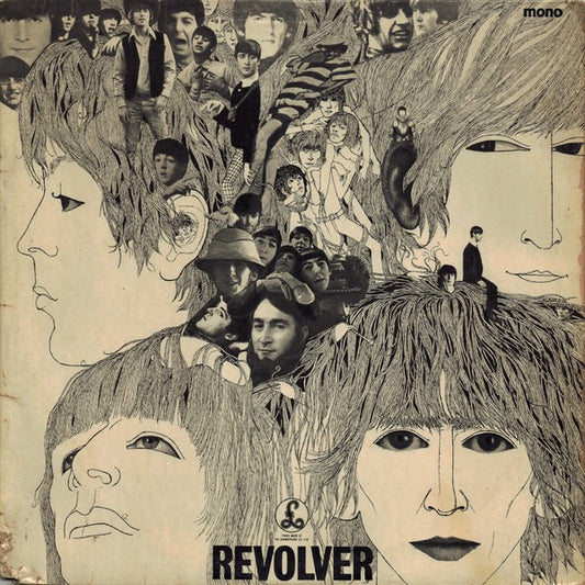 Image of Front Cover of LP - VG+/VG - THE BEATLES, Revolver (Parlophone Black/Yellow; PMC 7009, UK 1966, Laminated Ernest J. Day Flipback Sleeve, MONO, GRAMOPHONE RIM, SOLD IN UK, XEX 605-2 YEX 606-2, KT TAX CODE, DOCTOR ROBERT LABEL, DR. ROBERT SLEEVE), Strong VG, Slight Damage To Lower Flipback,  - 1126174E