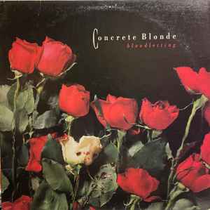Image of Front Cover of 2525250E: LP - CONCRETE BLONDE, Bloodletting (I.R.S. Records ; X1-13037, US 1990, Red Vinyl) Still In Stickered Shrinkwrap Which Has Been Torn In Top Right Corner To Put On A Price Sticker - This Price Sticker Has Left A Mark   VG/EX