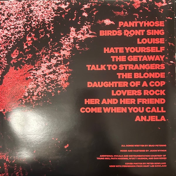 Image of Back Cover of LP - NEW/NEW - TV GIRL, French Exit (Not On Label (TV Girl Self-Released); TV-04, US 2025 Reissue, Inner, Transparent Black & Red Splatter Vinyl), ,  - 1816083C