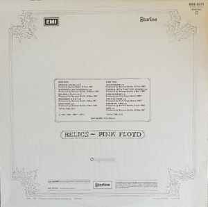 Image of Back Cover of LP - VG+/VG+ - PINK FLOYD, Relics (Starline Blue Labels; SRS 5071, UK 1970s Reissue, Black And White Textured Sleeve, 3rd Issue. "Made In Great Britain" At 4 O'Clock On Rim Text), ,  - 2726255E