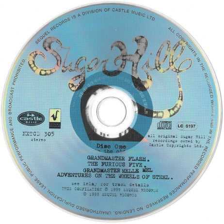 Image of Label Cover of 2515550C: 3xCD - GRANDMASTER FLASH, THE FURIOUS FIVE, GRANDMASTER MELLE MEL, Back To The Old School. Adventures On The Wheels Of Steel. (20th Anniversary Sugar Hill Anthology) (Sequel Records; NXT CD 305, UK 1999, Slim Jewel Cases  in Carboard Box, Booklet)   VG+/VG+