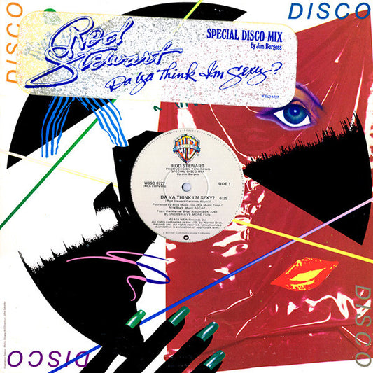 Image of Front Cover of 12" - VG+/VG+ - ROD STEWART, Da Ya Think I'm Sexy? (Special Disco Mix) (Warner Bros. Records; WBSD 8727, US 1978, Hype Stickered, Die Cut Company Sleeve, Winchester Pressing), ,  - 1226312E