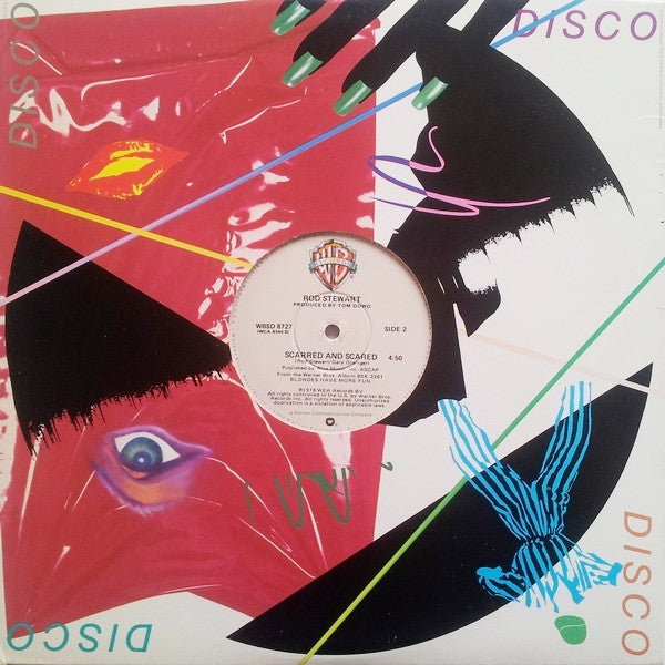 Image of Back Cover of 12" - VG+/VG+ - ROD STEWART, Da Ya Think I'm Sexy? (Special Disco Mix) (Warner Bros. Records; WBSD 8727, US 1978, Hype Stickered, Die Cut Company Sleeve, Winchester Pressing), ,  - 1226312E