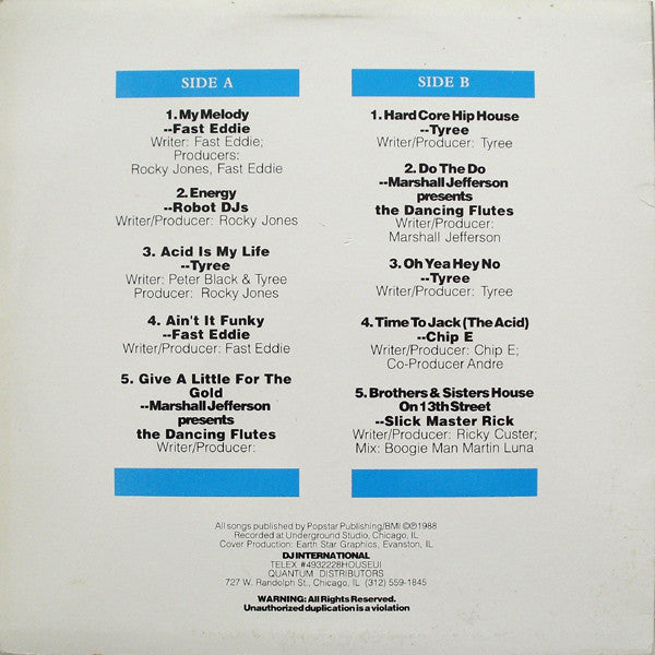 Image of Back Cover of LP - VG/VG - VARIOUS, Acid II Sound Of The Underground (Underground; UN#2010, US 1988), ,  - 2846252S