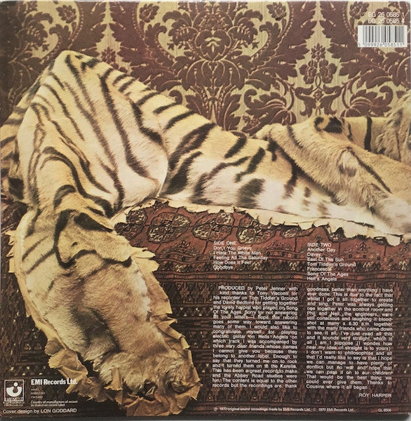 Image of Back Cover of LP - VG/G+ - ROY HARPER, Flat Baroque And Berserk (Harvest; EG 26 0585 1, UK 1980s Reissue, Gatefold), Hairlines only. Small sticker mark on sleeve front.  ,  - 1026367E
