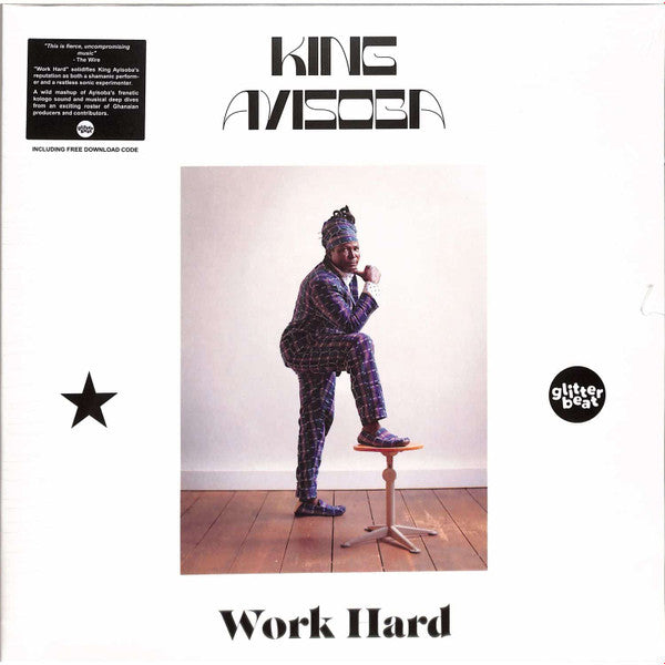 Image of Front Cover of LP - EX/EX - KING AYISOBA, Work Hard (Glitterbeat; GBLP134, Germany 2023), ,  - 2525416E