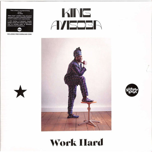 Image of Front Cover of 2525416E: LP - KING AYISOBA, Work Hard (Glitterbeat; GBLP134, Germany 2023)   EX/EX