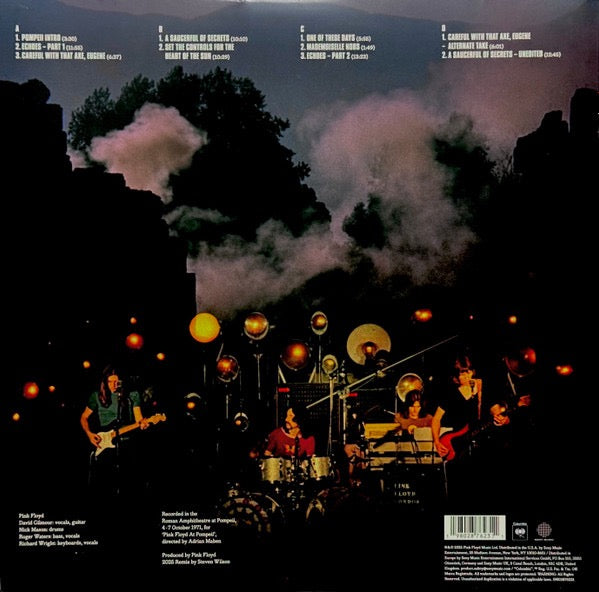 Image of Back Cover of 2xLP - NEW/NEW - PINK FLOYD, Pink Floyd At Pompeii MCMLXXII (Columbia; 19802876231, Worldwide 2025, Gatefold, 2 Inners, Poster), ,  - 3116377C