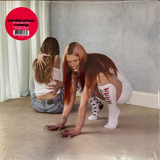 Image of Front Cover of LP - NEW/NEW - WET LEG, moisturizer (Domino; WIGLP530X, Worldwide 2025, Inner & Insert, Download, Clear Vinyl, Indie Exclusive), , moisturizer is the bold, second album from Wet Leg, the Isle of Wight five-piece founded by Rhian Teasdale and Hester Chambers. Joined by Ellis Durand, Henry Holmes, and Joshua Mobaraki, Wet Leg has spent the past few years on the road, evolving into a feral, electrifying live force. This new record captures that energy, delivering a sound that s tighter,
