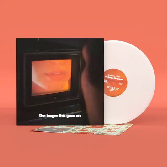Image of Front Cover of LP - NEW/NEW - FORTH WANDERERS, The Longer This Goes On (Sub Pop; SP1669X, Worldwide 2025, Insert, White Vinyl), , There s one thing Forth Wanderers want to make clear as they prepare to release their third album The Longer This Goes On:  We re not back,  guitarist Ben Guterl says emphatically. It s perhaps an unexpected sentiment to pair with the band s first album since they parted ways seven years ago, but the band insists it s an honest answer they came together to record the ten