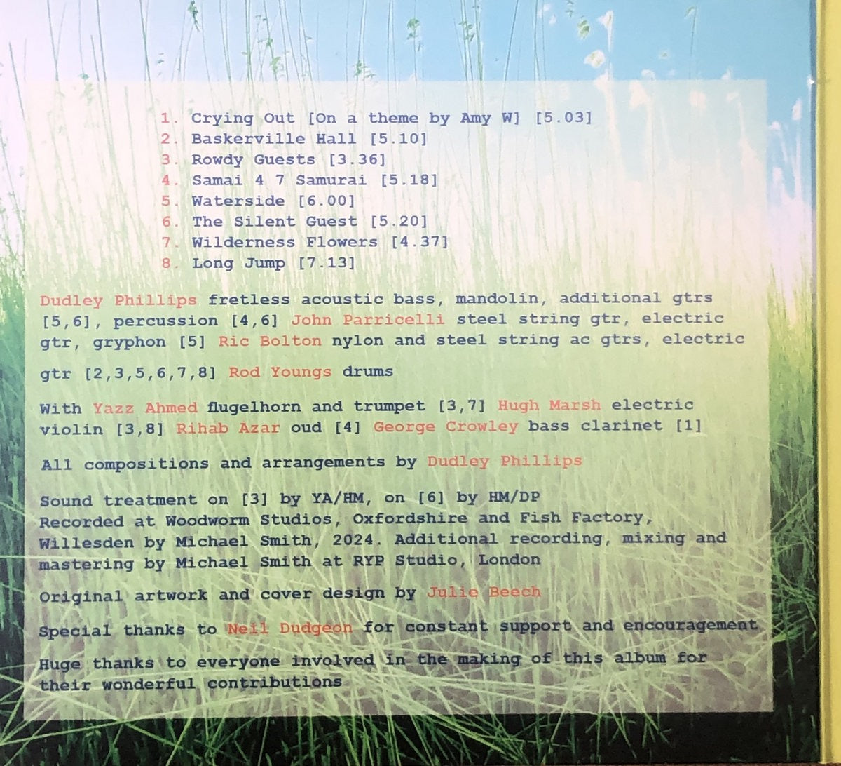 Image of Back Cover of CD - NEW/NEW - DUDLEY PHILLIPS, Crayon Scrawl (Not On Label; , UK 2024), ,  - 2615136C