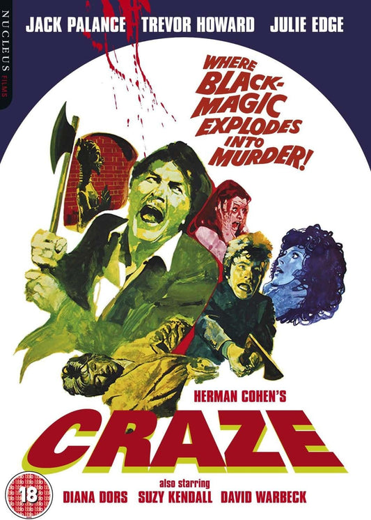 Image of Front Cover of 2655029S: DVD - FREDDIE FRANCIS, Craze (Nucleus Films; ,  2016) Strong VG+  VG+/VG+