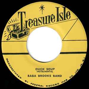 Image of Back Cover of 2625060E: 7" - THE ZODIACS/ BABA BROOKS BAND/ BABA BROOKS BAND, Renegade / Duck Soup (Treasure Isle; t013, Japan 2017 Reissue, Plain sleeve)   /EX