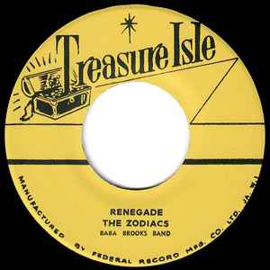Image of Front Cover of 2625060E: 7" - THE ZODIACS/ BABA BROOKS BAND/ BABA BROOKS BAND, Renegade / Duck Soup (Treasure Isle; t013, Japan 2017 Reissue, Plain sleeve)   /EX