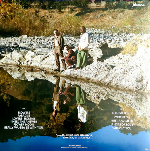 Image of Back Cover of 4735081E: LP - DURAND JONES & THE INDICATIONS, Flowers (Dead Oceans ; DOC367LPC1, UK 2025, Inner, Blue Iceberg Vinyl )   NEW/NEW