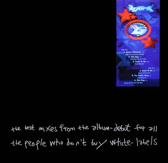 Image of Front Cover of LP - G+/VG - BJORK, The Best Mixes From The Album-Debut For All The People Who Don't Buy White-Labels (One Little Indian; 152TP12, UK 1994, Stickered Sleeve), Light fogging, Edge & Ring Wear, small tear on back opening edge,  - 4046207S