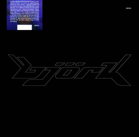 Image of Back Cover of LP - G+/VG - BJORK, The Best Mixes From The Album-Debut For All The People Who Don't Buy White-Labels (One Little Indian; 152TP12, UK 1994, Stickered Sleeve), Light fogging, Edge & Ring Wear, small tear on back opening edge,  - 4046207S