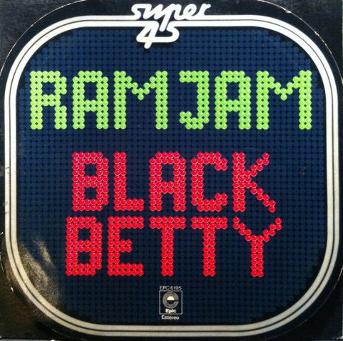 Image of Front Cover of 12" - G+/G+ - RAM JAM, Black Betty (Epic; EPC 6195, Spain 1978), ,  - 2625025E